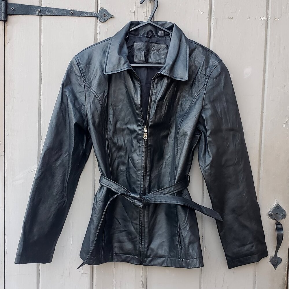 Winter Sale!  Vintage 80's Jacqueline Ferrar Leather Jacket, Women's M, Black
